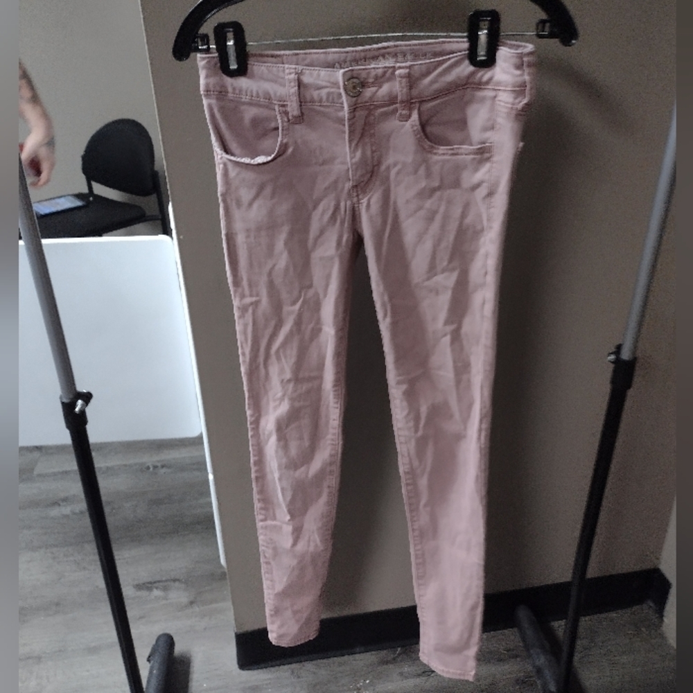 American Eagle Dusty Pink jeggings size 2
